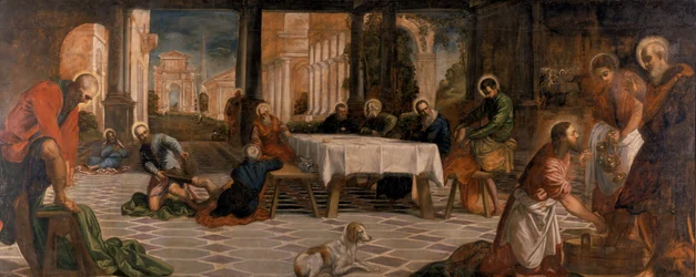 Christus wäscht den Jüngern die Füße